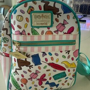 Loungefly Cream Harry Potter Mini Backpack with Magical Pattern